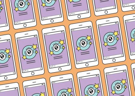 Graphic showing multiple phones using image-editing apps
