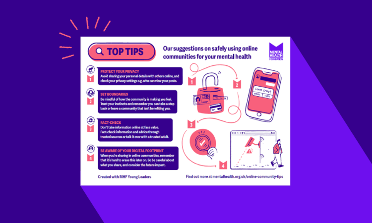 Preview of the poster - Top tips on safely using online communities