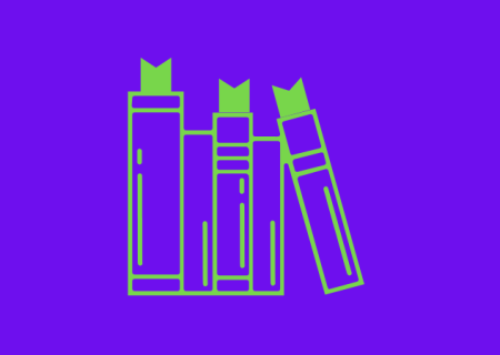 An illustration of some books