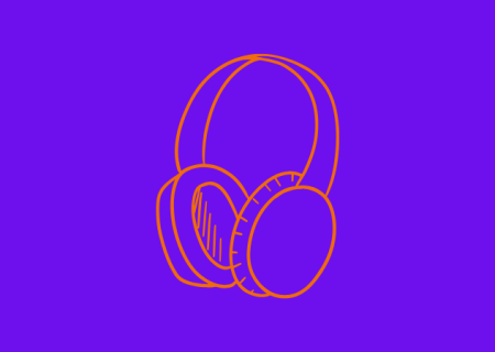 An illustration of some headphones