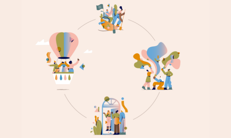 Illustrations of the Mental Health Foundation's values