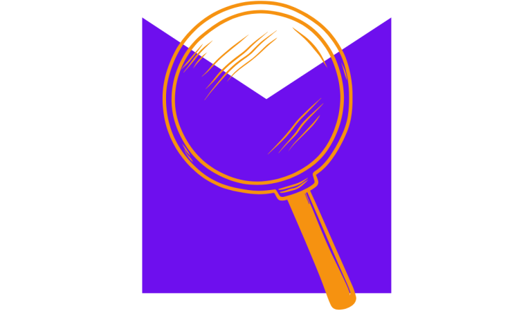 Magnifying glass graphic